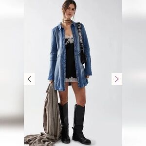 Free People Thea Denim Dress or Jacket Large